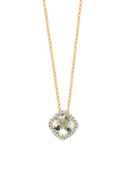 Yellow Gouden Collier, 1.61 CT Green Amethist, Fiesta