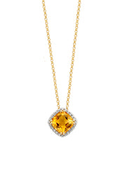 Geelgouden collier, 1.56 ct citrien, Fiësta