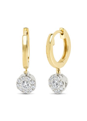Gouden oorsieraden, 0.41 ct diamant, Hearts & Arrows