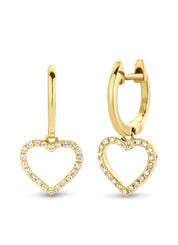Geelgouden oorsieraden, 0.13 ct diamant, Dreamer