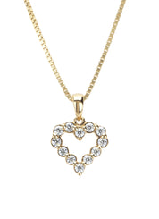 Geelgouden hanger, 0.25 ct diamant, Hearts & Arrows