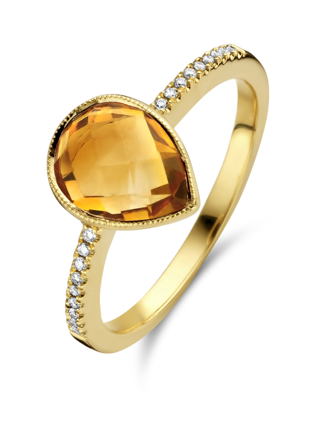 Geelgouden ring, 1.70 ct oranje citrien, Philosophy