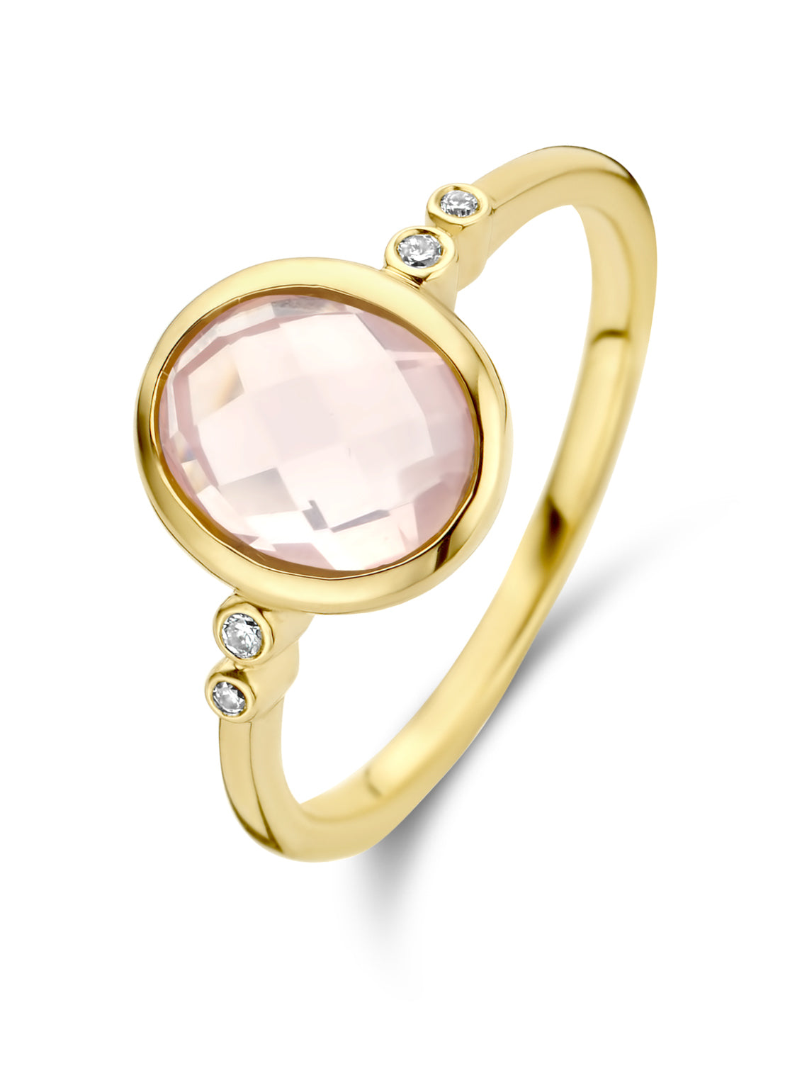 Geelgouden ring, 1.78 ct rozenkwarts, Philosophy