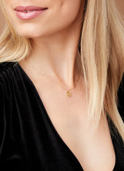 Yellow gold necklace, zodiac-stars