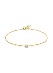 Geelgouden armband, 0.08 ct diamant, Joy