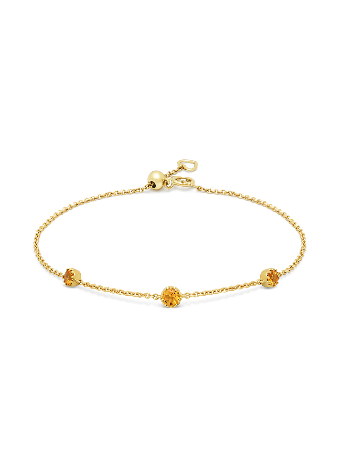 Yellow gold bracelet, 0.29 ct madeira citrine, joy