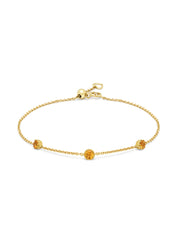 Yellow gold bracelet, 0.29 ct madeira citrine, joy