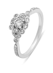 Witgouden ring, 0.37 ct diamant, Since 1904