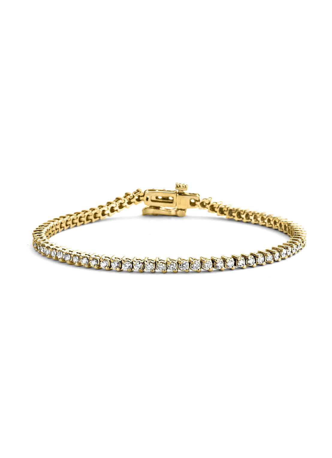 Yellow gold bracelet, 2.00 ct diamond, Hearts & Arrows