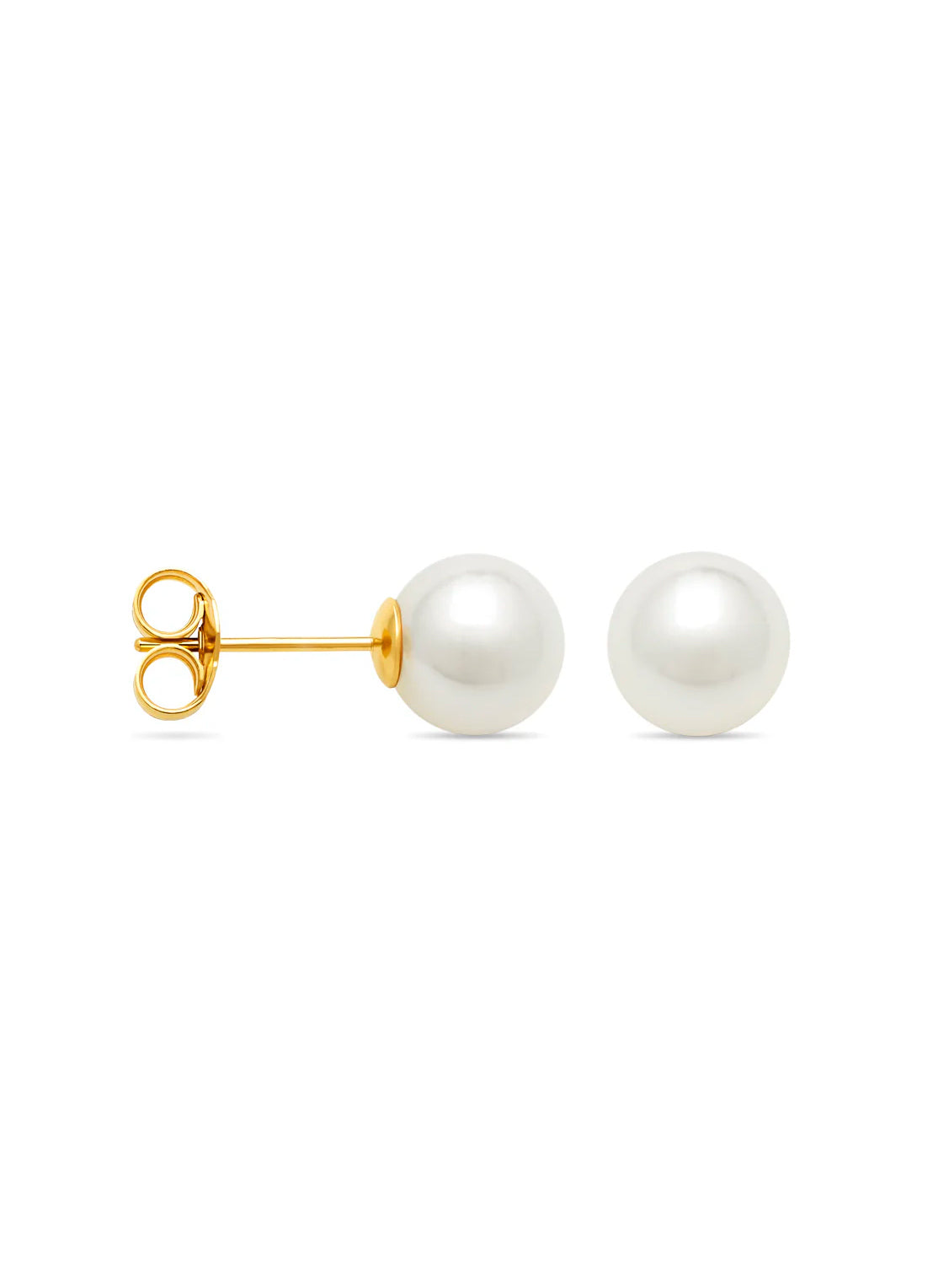 Yellow gold pearl ear jewelry rivièra
