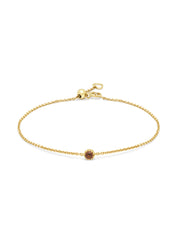 Geelgouden armband, 0.13 ct granaat, Joy