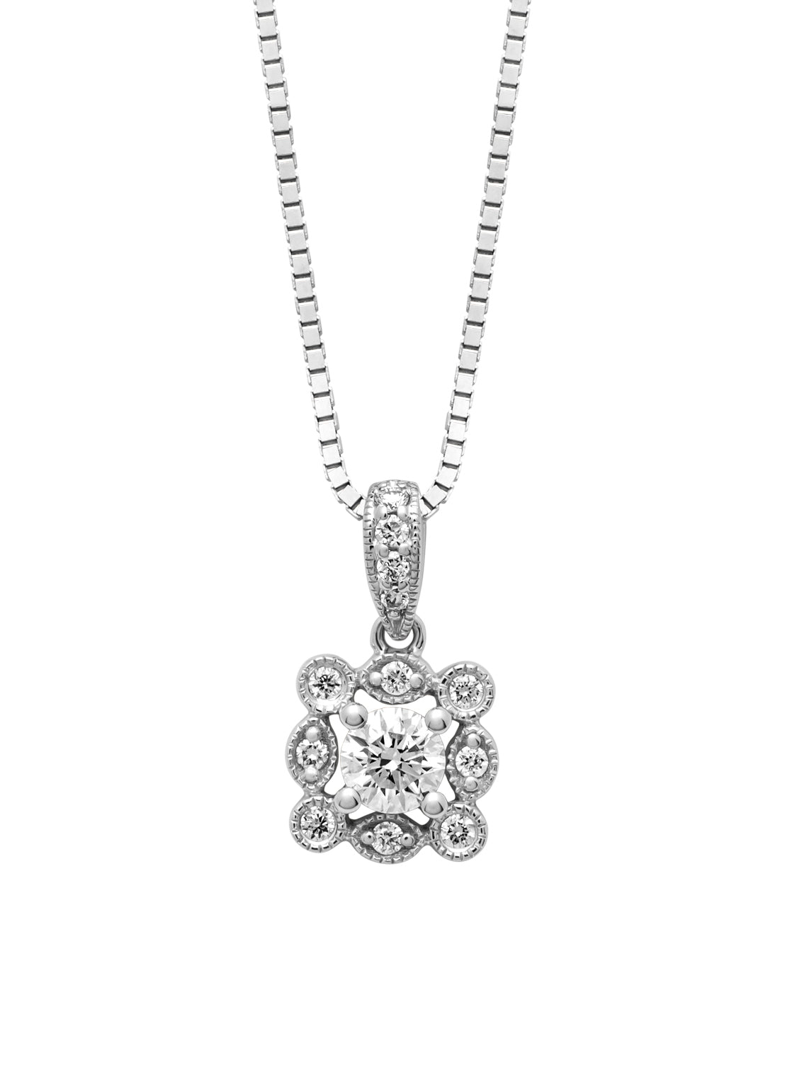 White gold pendant, 0.29 CT Diamant, Since 1904