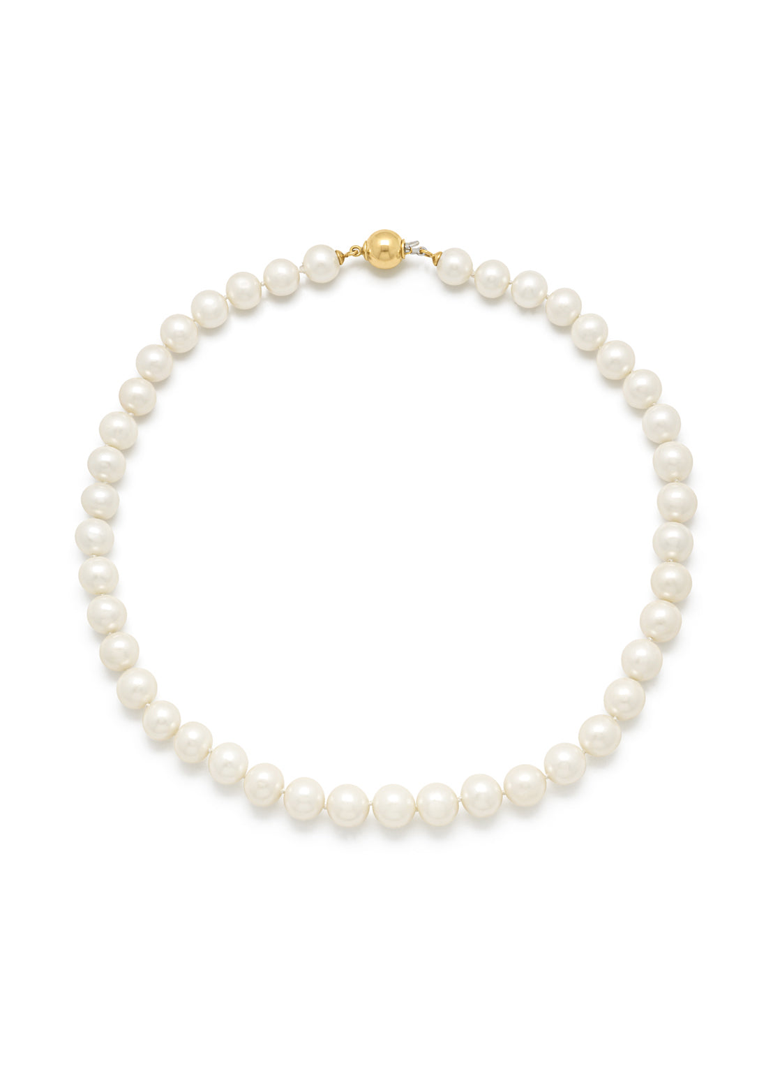 Geelgouden parelketting Rivièra 45 cm