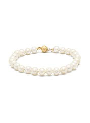 Yellow gold pearl bracelet Rivièra