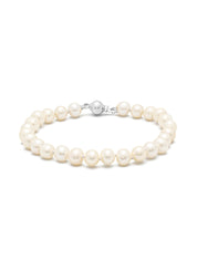 Witgouden parelarmband Rivièra 19 cm