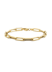 Yellow gold chain bracelet Closed forever 18 cm
