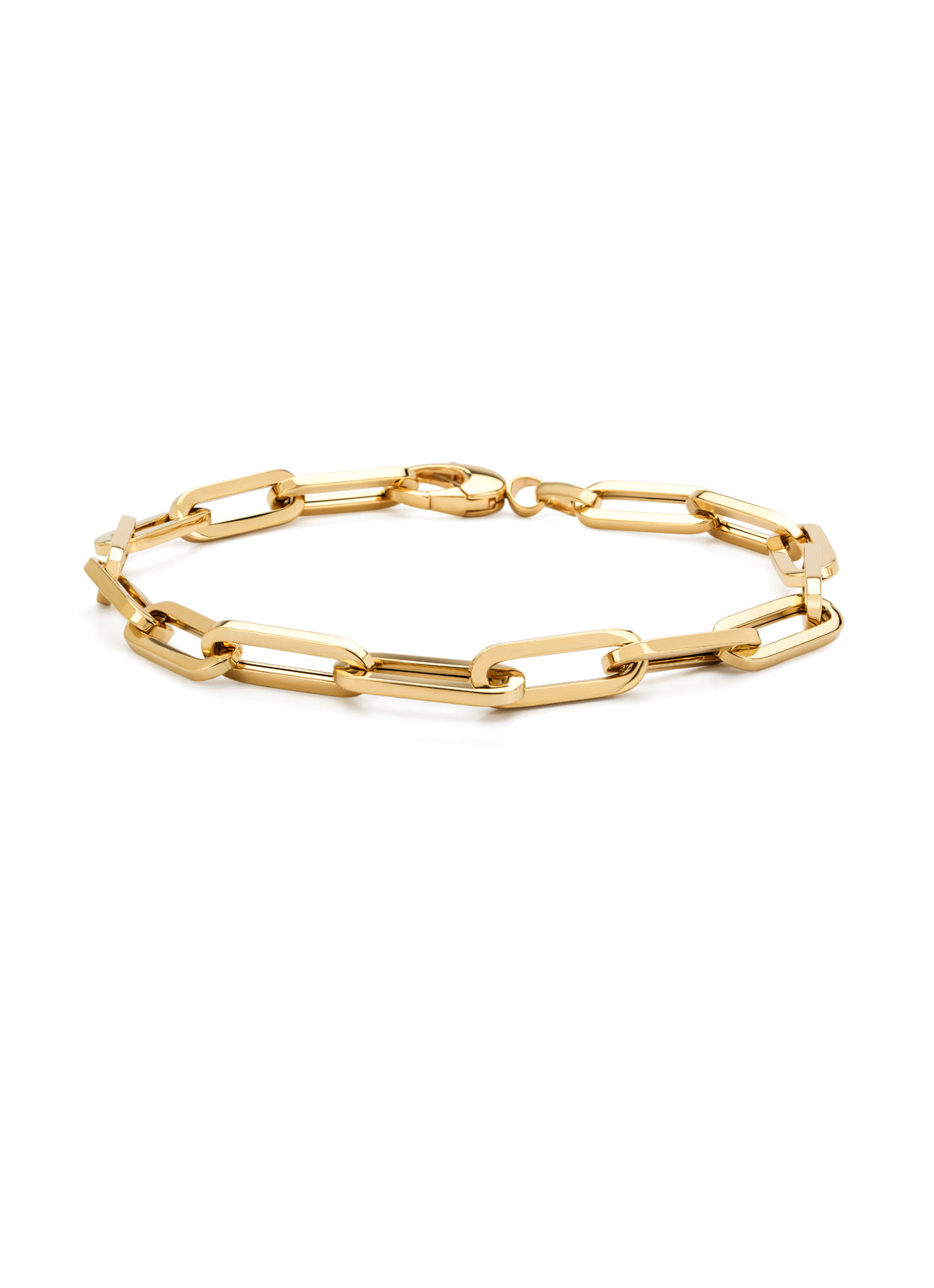 Yellow gold switch bracelet Closed forever 19 cm