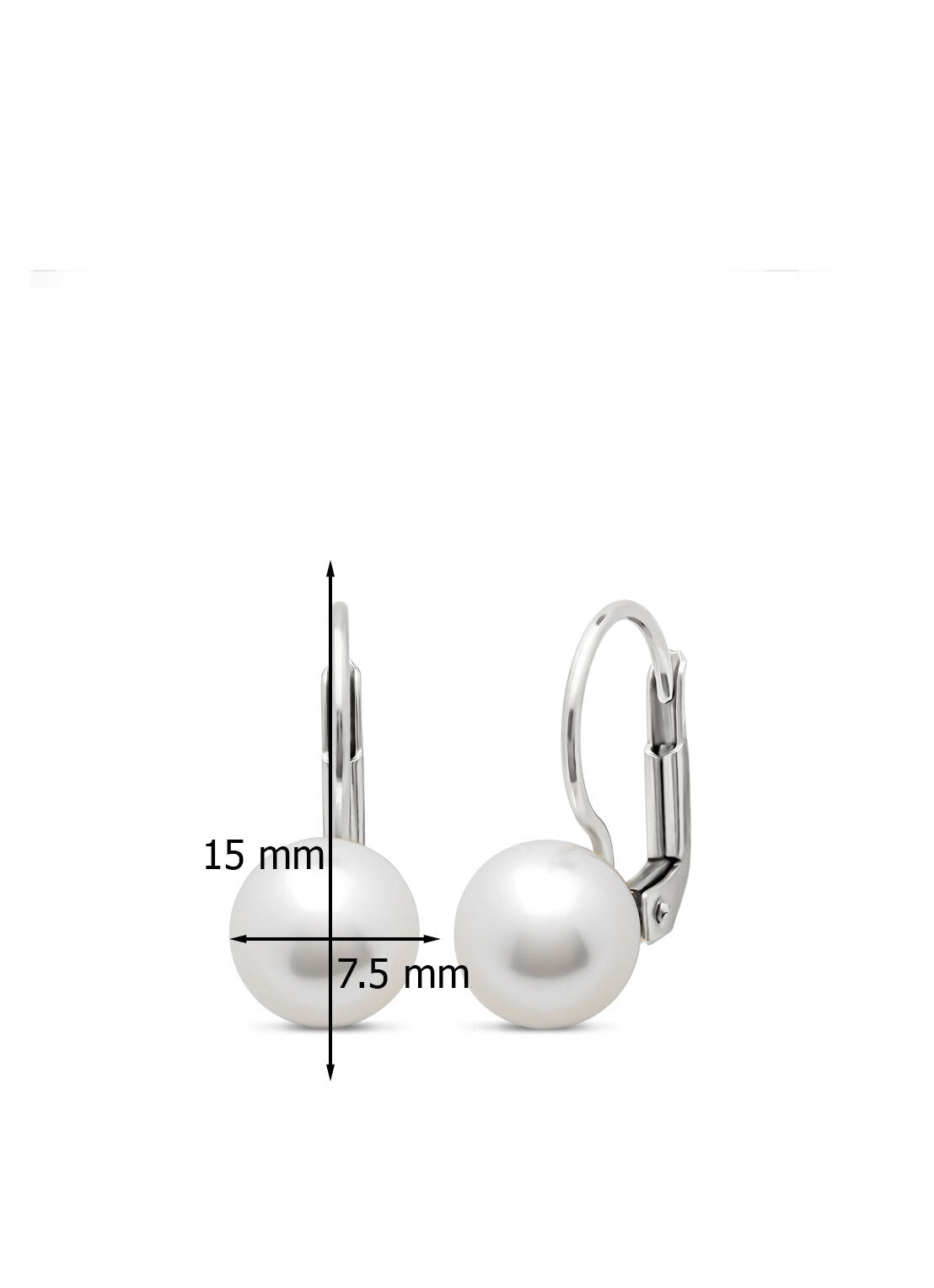 White gold pearl ear jewelry Rivièra