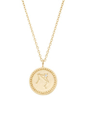 Geelgouden collier, Zodiac-Libra, Weegschaal