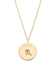 Geelgouden collier, Zodiac-Scorpio, Schorpioen