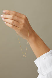 Yellow gold pendant M, Alphabet