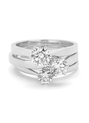 Witgouden solitairring, 0.55 ct diamant, Groeibriljant