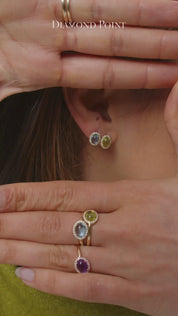 Geelgouden ring, 1.63 ct granaat, Little Drops