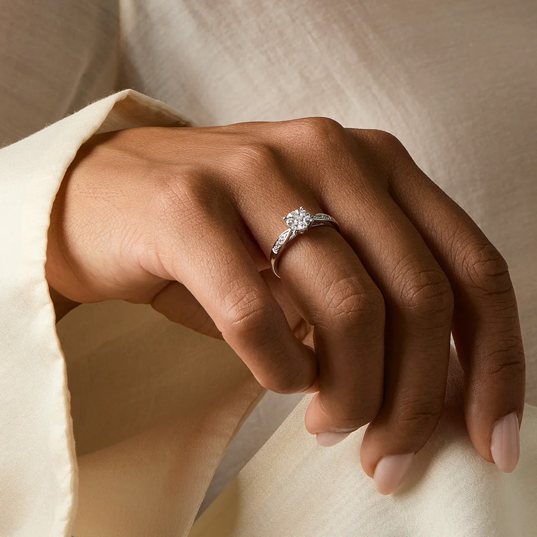 Witgouden verlovingsringen