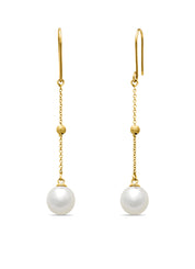 Yellow gold pearl ear jewelry rivièra