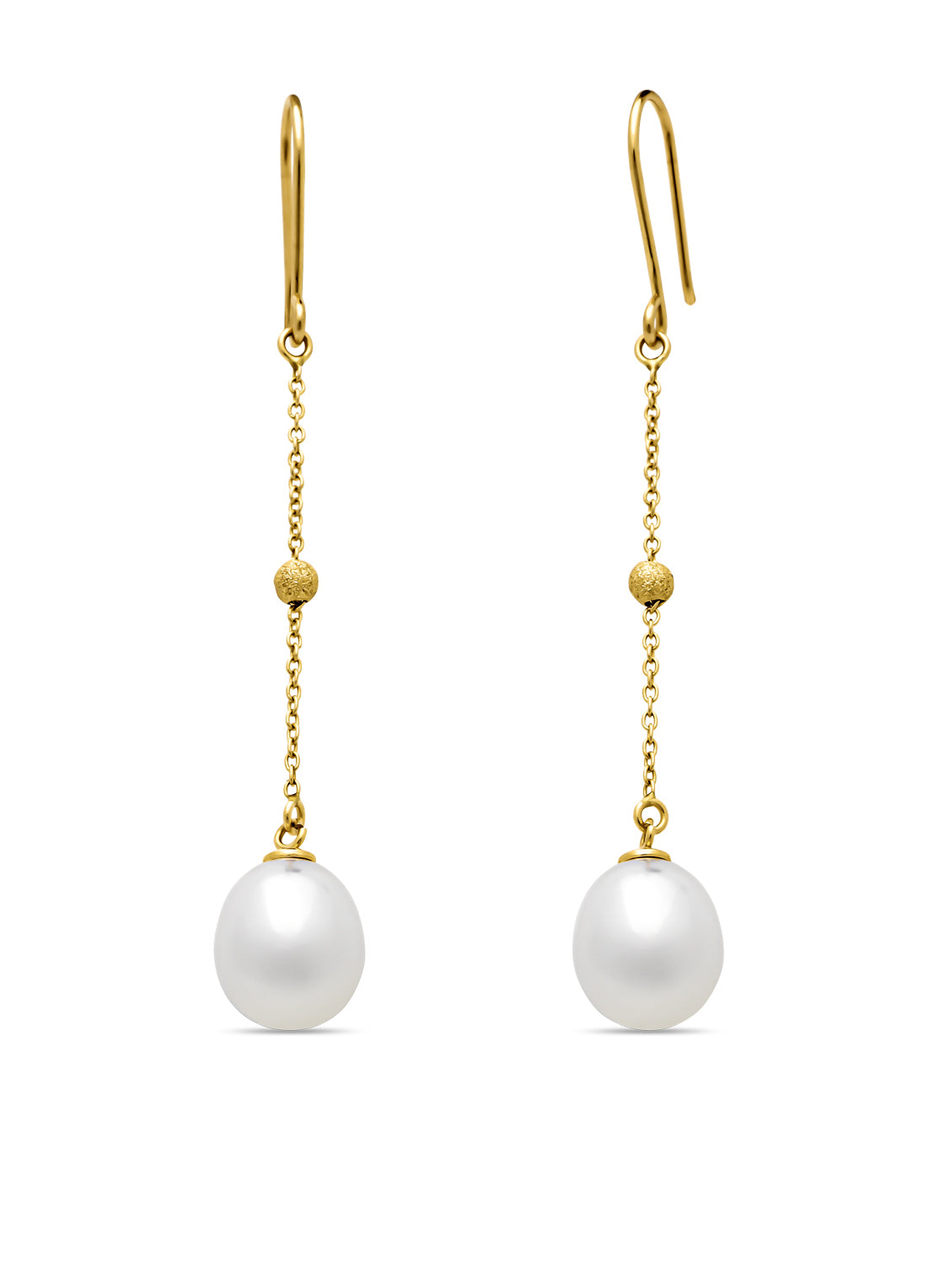 Geelgouden barok parel oorsieraden Rivièra