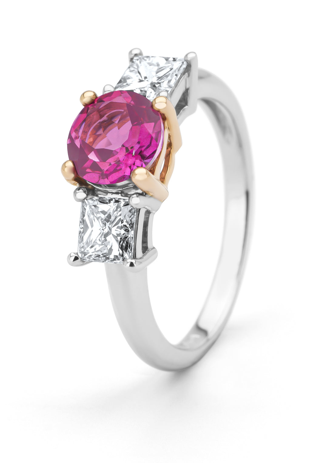 Gouden ring, 1.51 ct roze toermalijn, Colors