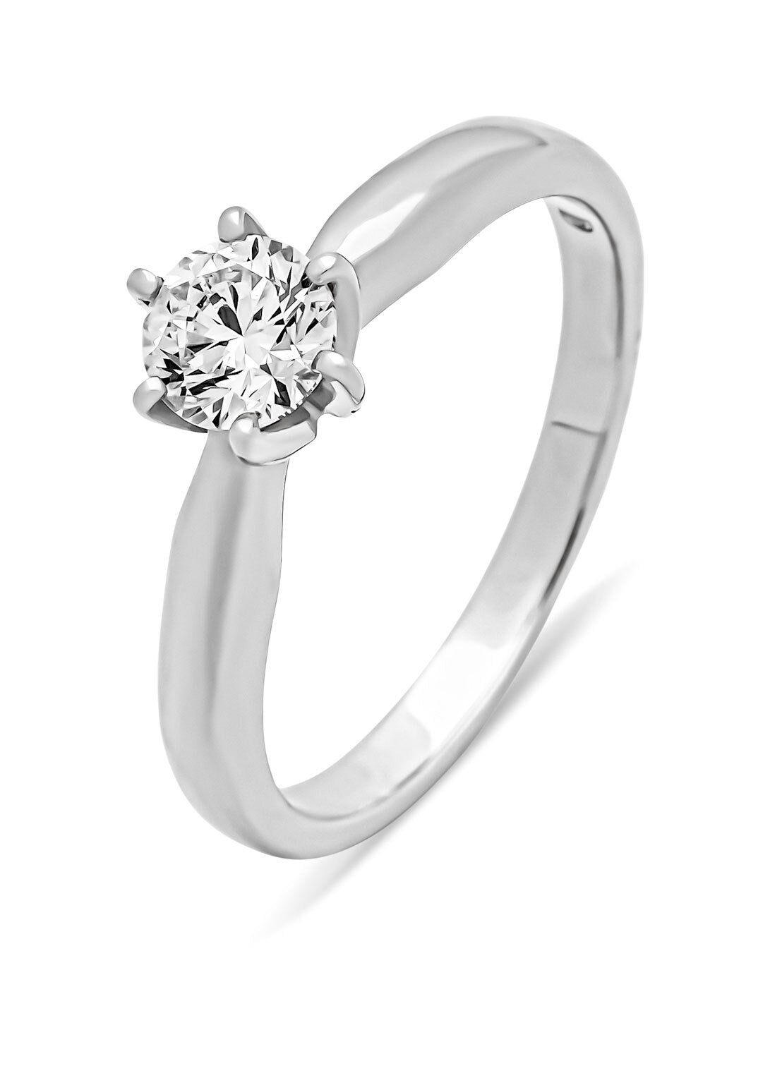 White gold ring, 0.50 ct diamond, Hearts & Arrows