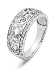 White gold ring, 0.32 CT Diamant, Since 1904