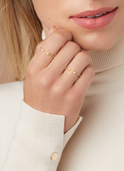 Geelgouden ring, 0.06 ct diamant, Joy