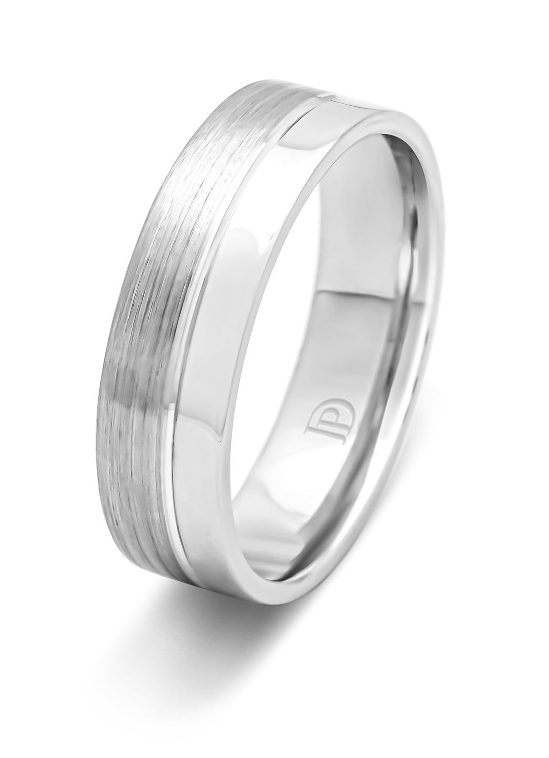 Witgouden 14 kt trouwring, Wedding