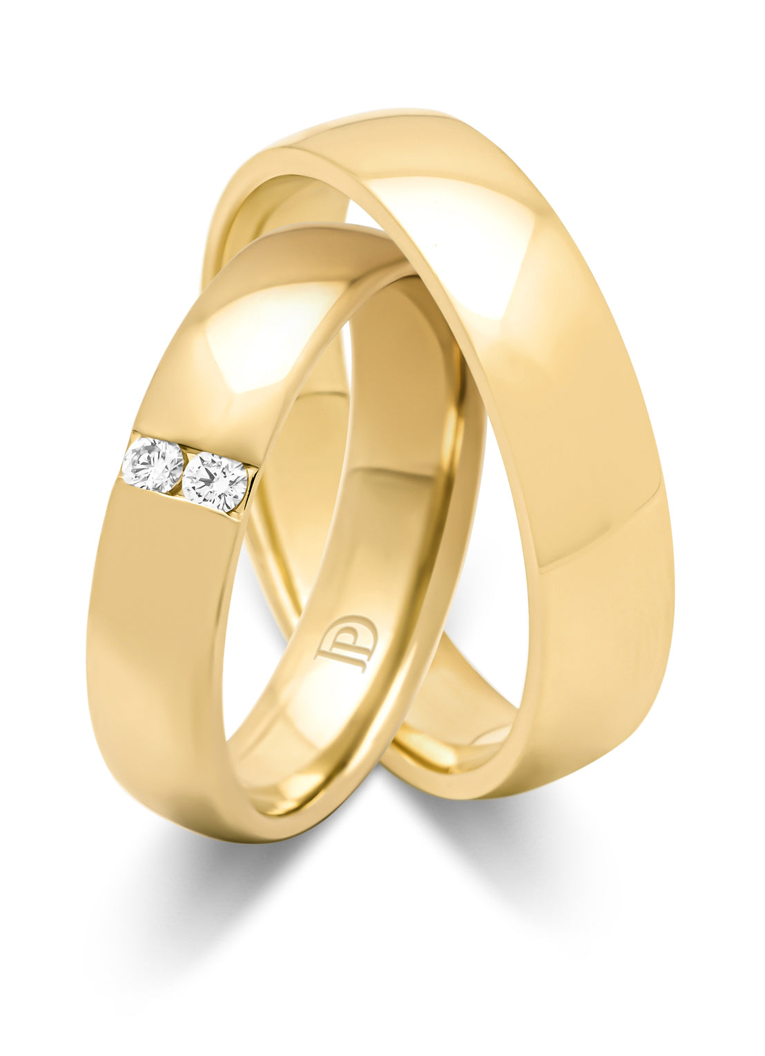 Geelgouden 14 kt trouwring, Wedding
