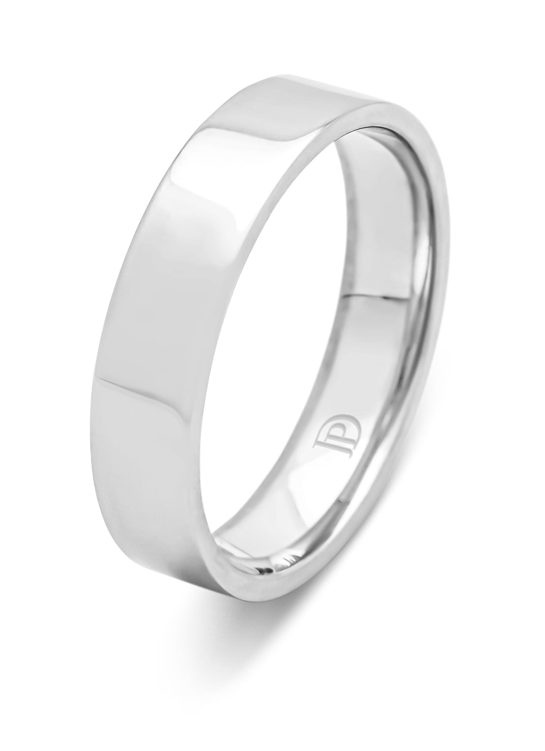 Witgouden 14 kt trouwring, Wedding