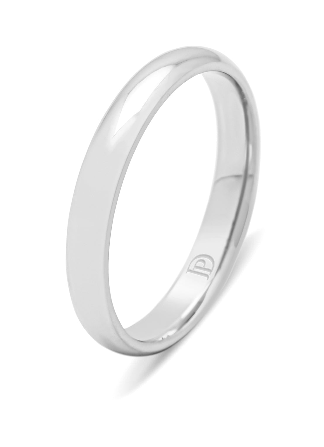 Witgouden 14 kt trouwring, Wedding