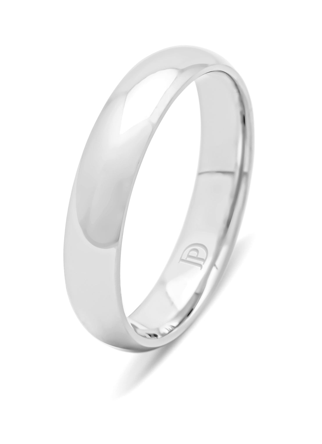 Witgouden 14 kt trouwring, Wedding