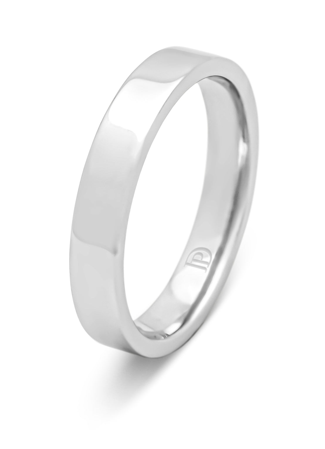 Witgouden 14 kt trouwring, Wedding