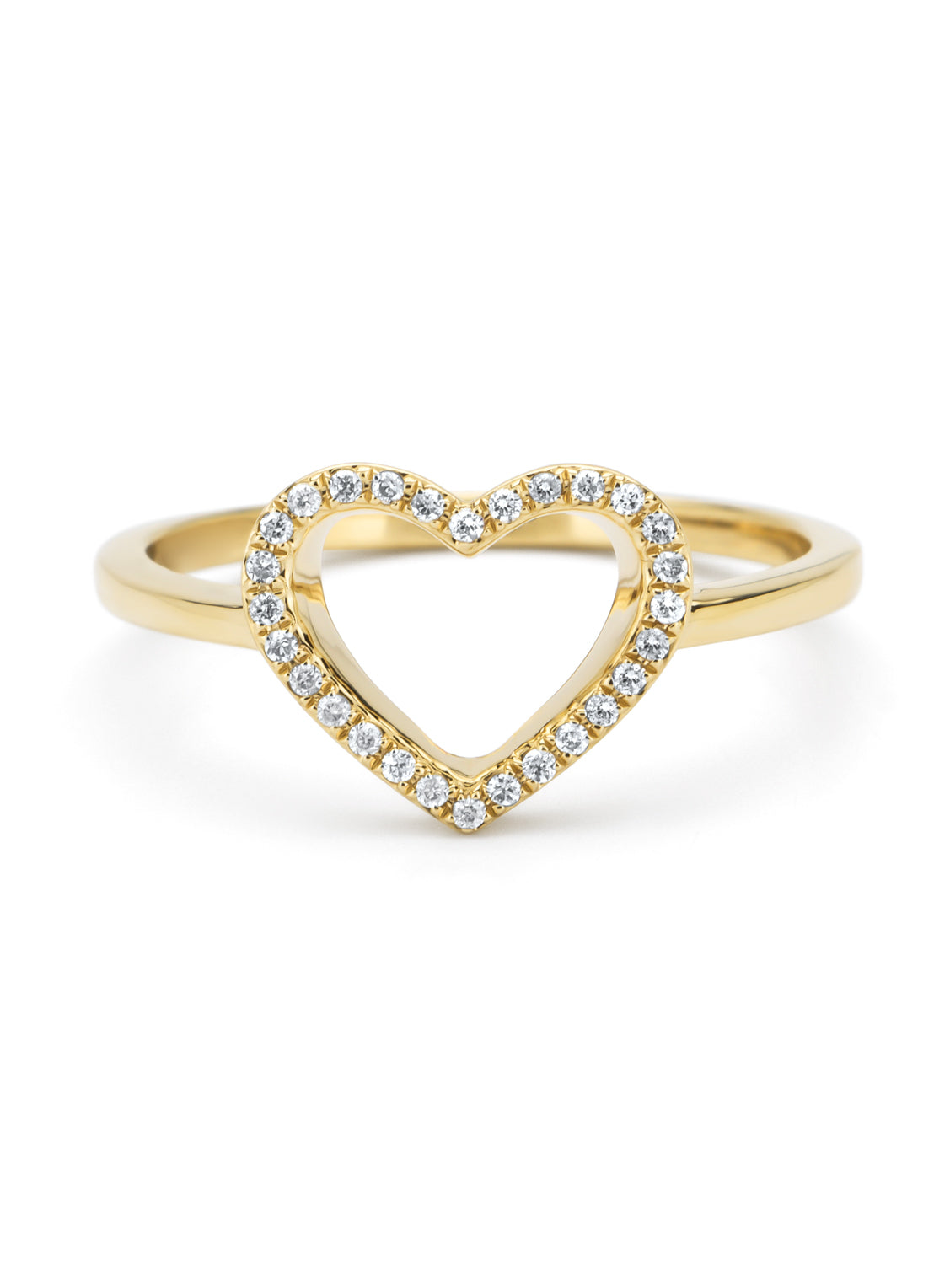 Yellow gold ring, 0.08 ct diamond, Dreamer