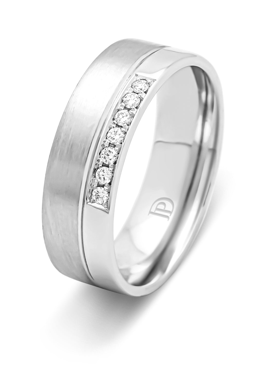 Witgouden 18 kt trouwring, Wedding
