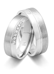 Witgouden 18 kt trouwring, Wedding