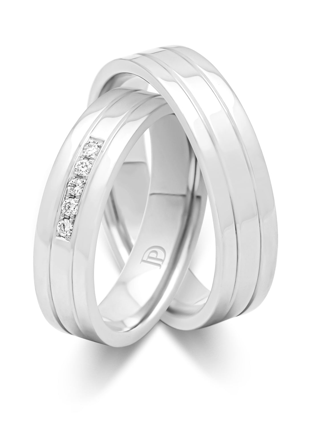 White gold 18 kt wedding ring