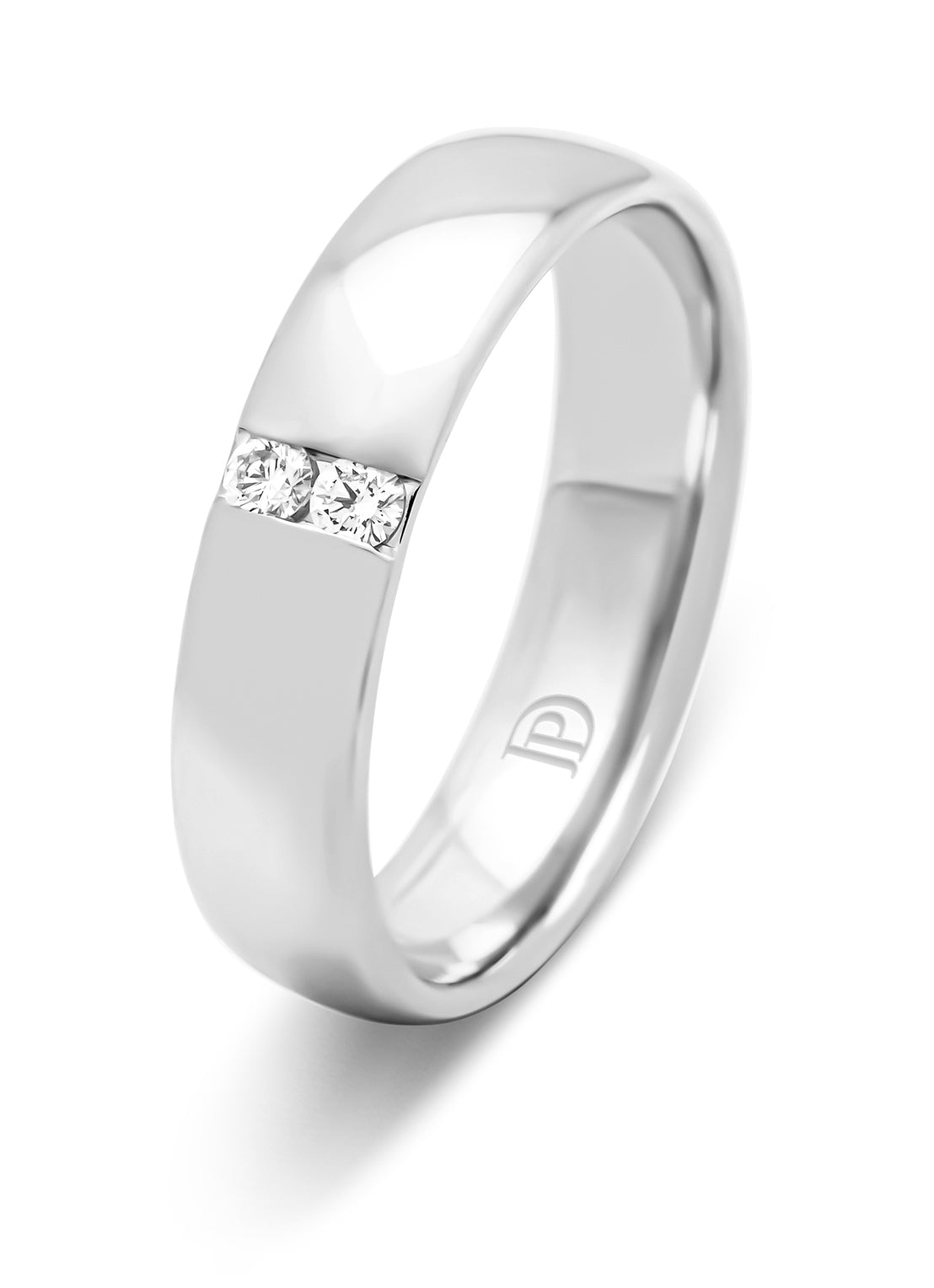 Witgouden 18 kt trouwring, Wedding