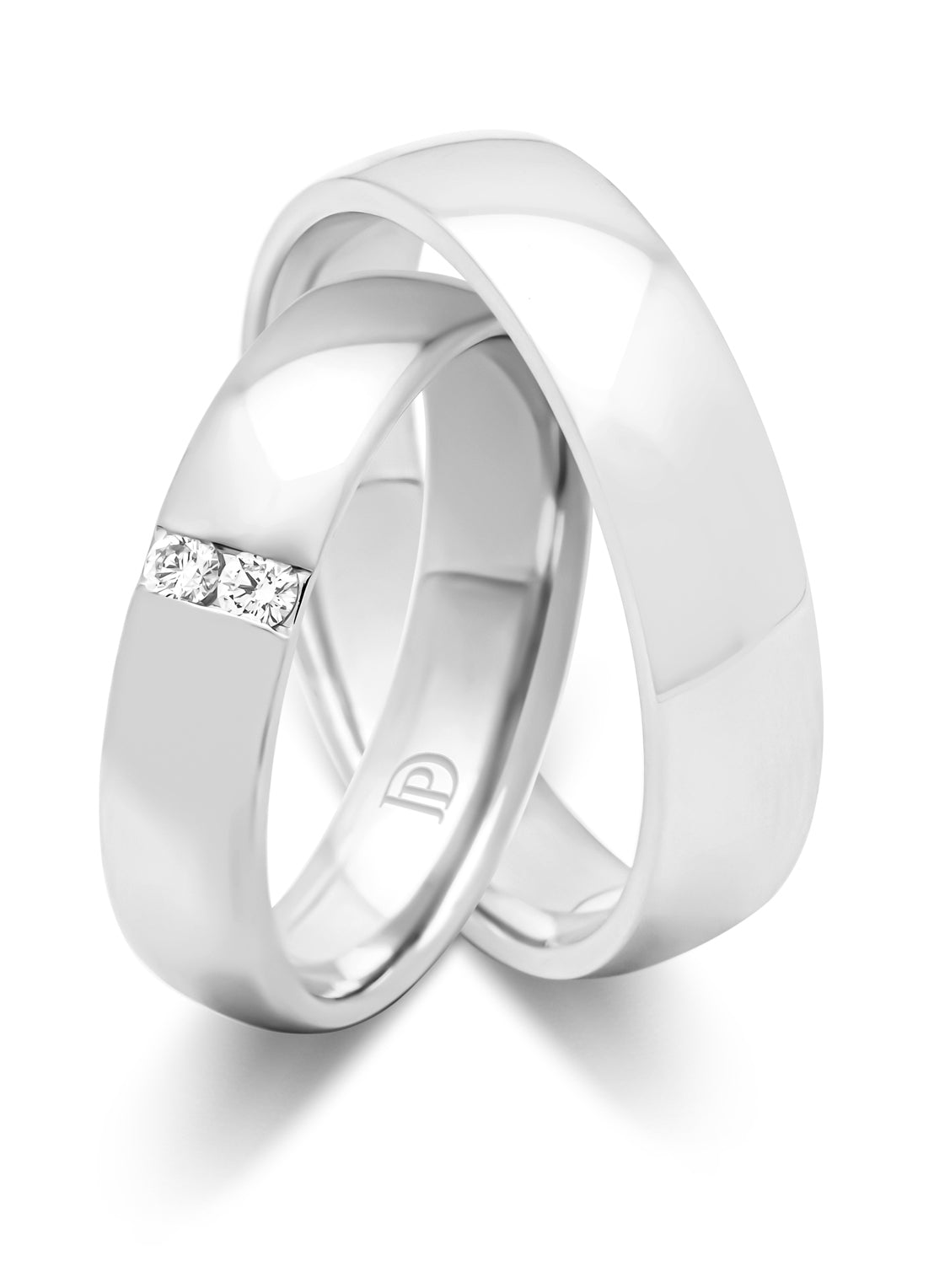 Witgouden 18 kt trouwring, Wedding
