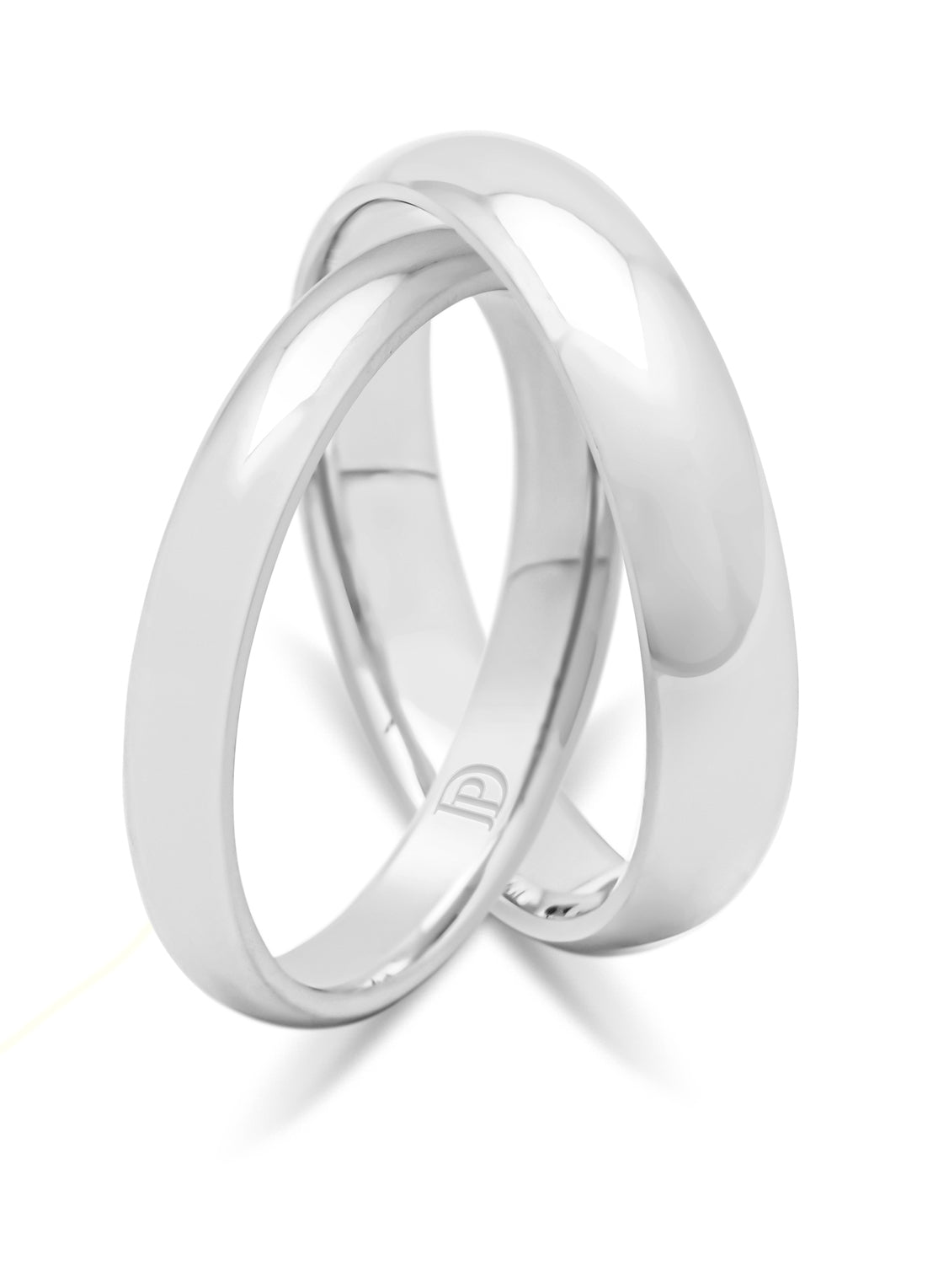 Witgouden 18 kt trouwring, Wedding