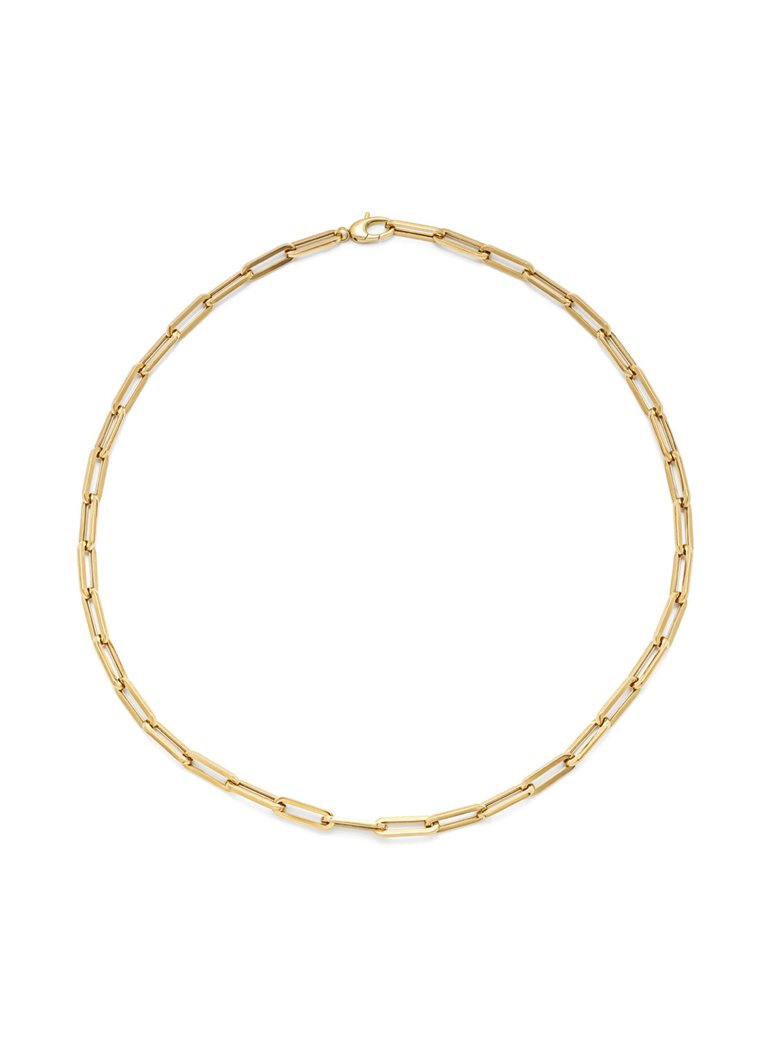 Yellow gold necklace closed forever 50 cm