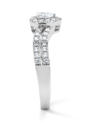 Witgouden ring, 0.38 ct diamant, Petite Romance