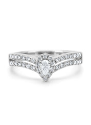 White gold ring, 0.38 CT Diamant, Petite Romance